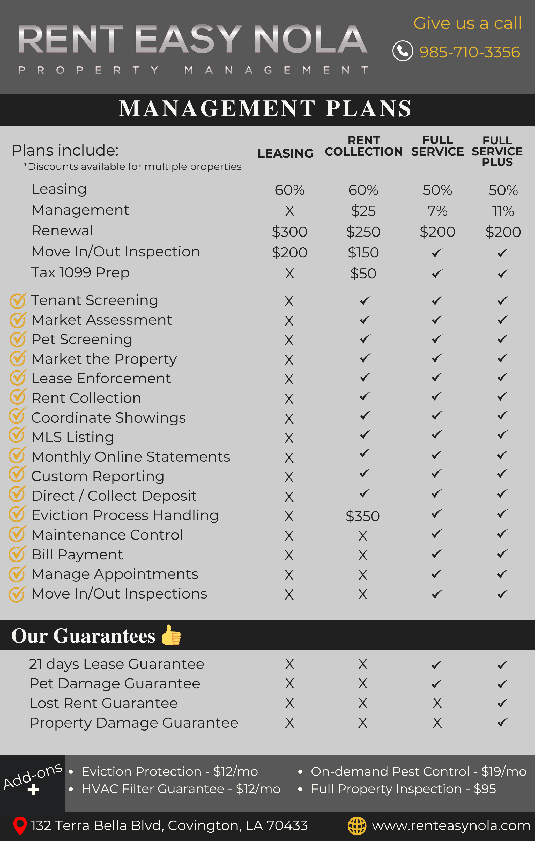 Pricing Table